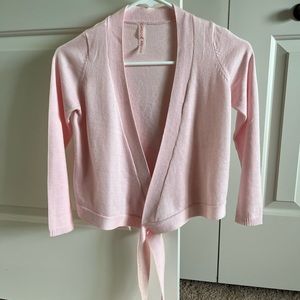 Capezio wrap sweater girls medium